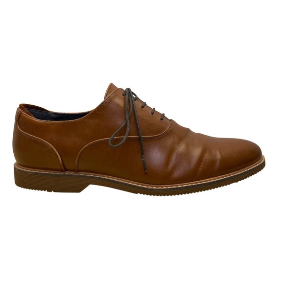 Steve Madden Men’s Brown Leather Lace Up P-Neptun Oxford Dress Shoes Size 10 - Picture 1 of 8